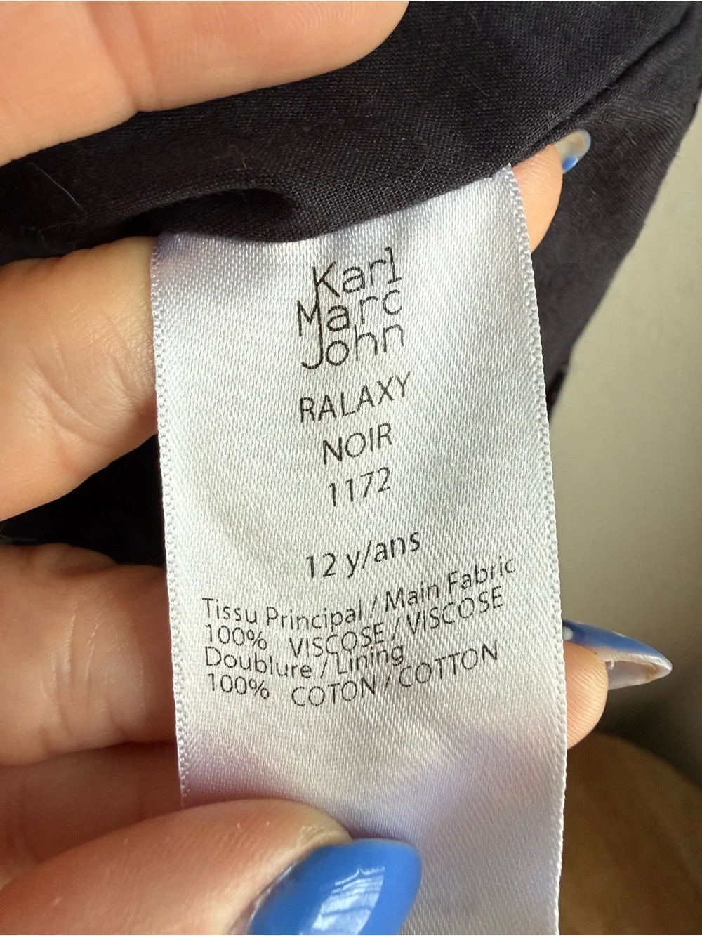 Little Karl Marc John Ralaxy Noir Celestial Galaxy Long Sleeve Dress Sz: 12